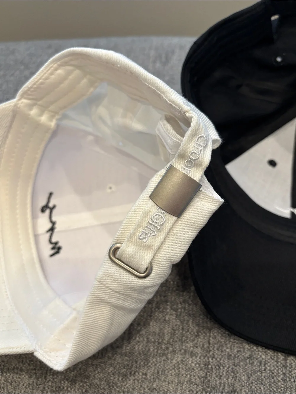 G/FORE Embroidered Strapback Caps - Black & White